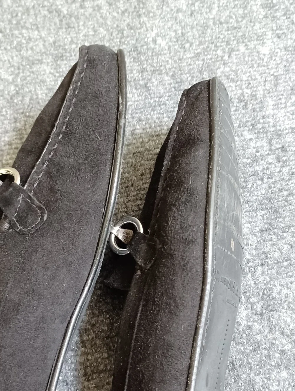 Stuart Weitzman Hardrock Suede Loafers Size 7.5 N Women Shoes Color Black